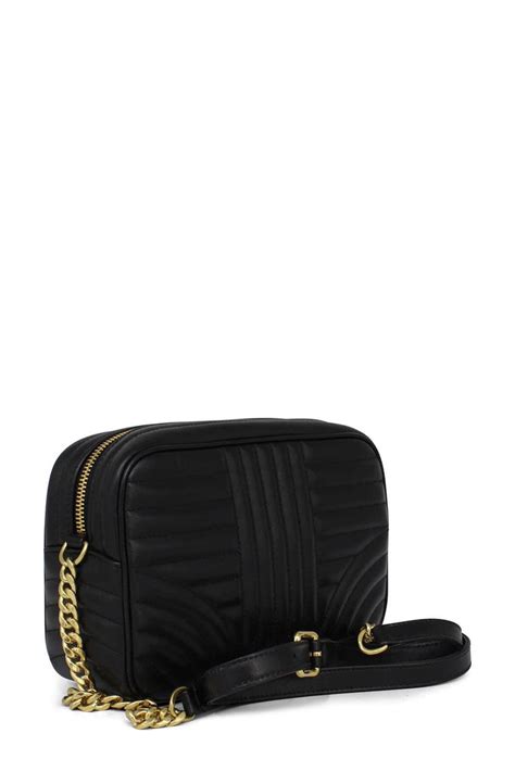 prada impunture shoulder soft calf black|PRADA Soft Calfskin Impunture Diagramme Large Chain Flap .